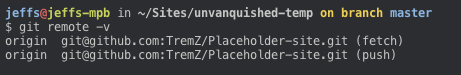 TremZ: git remote -v