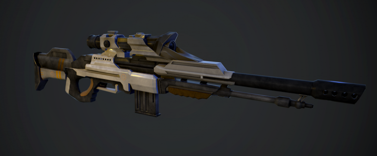 The sniper rifle by Oleksandr “AlexRaidock” Tykkoiev (to be included in game).