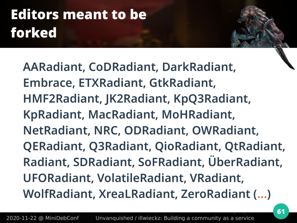 Large list of radiant forks