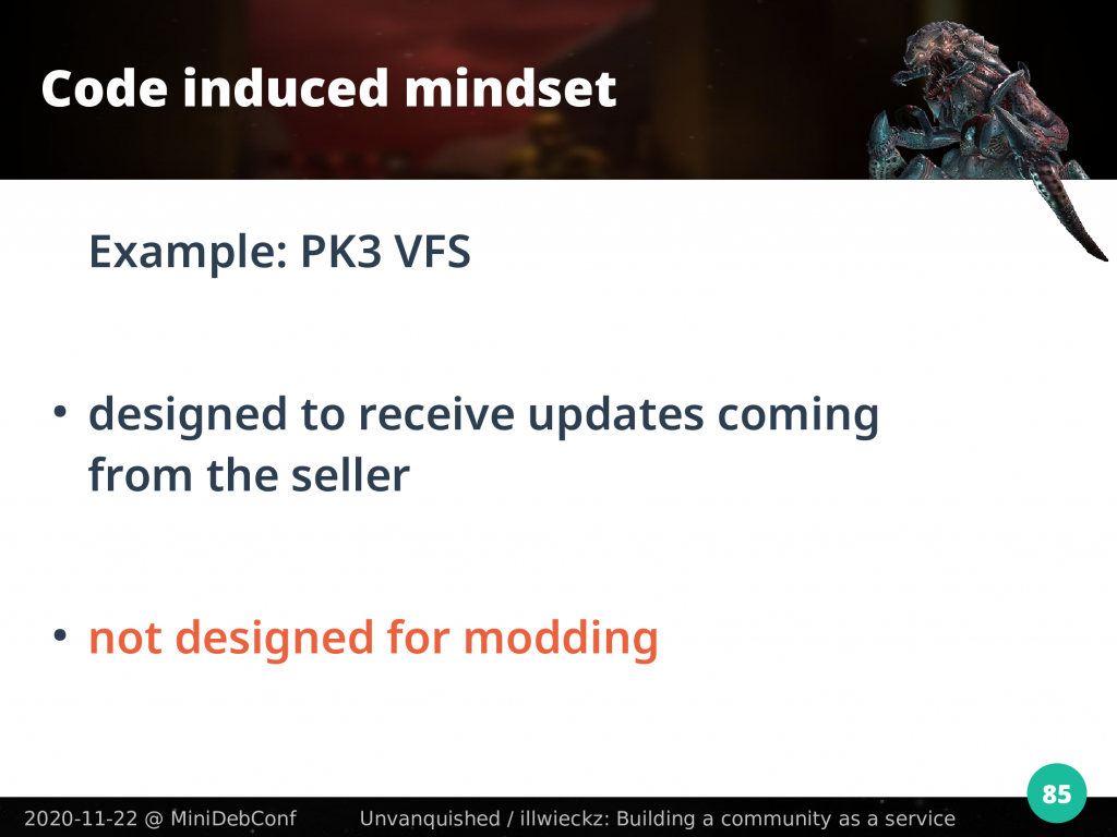 PK3 VFS is designed to receive updates from the seller, not from you