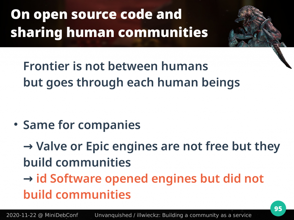 id Software opened engines but did not build communities