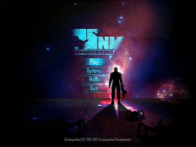 Main menu screen.